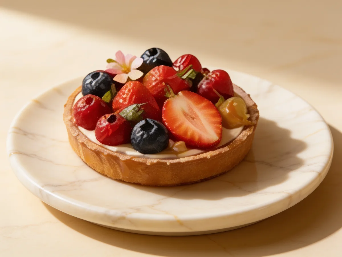Tartelletta con fragole, mirtilli e lamponi